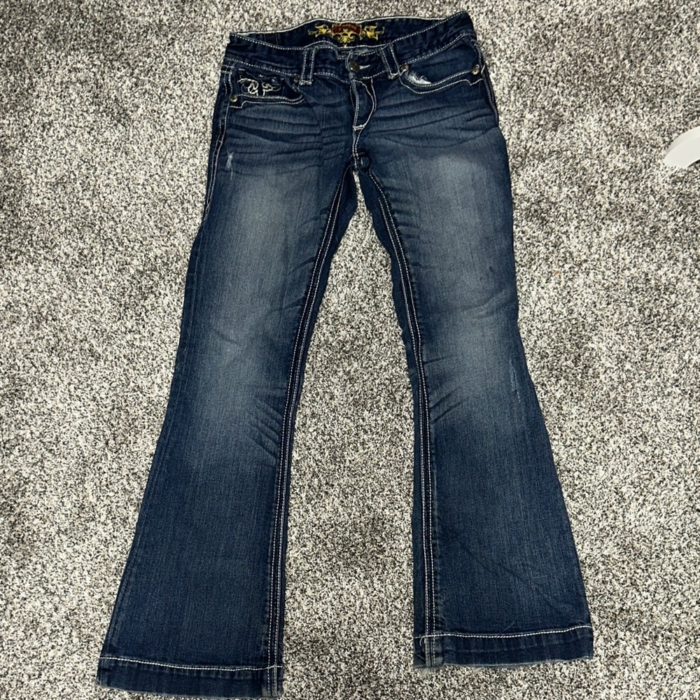 Maurices Dark Blue Flare Jeans
